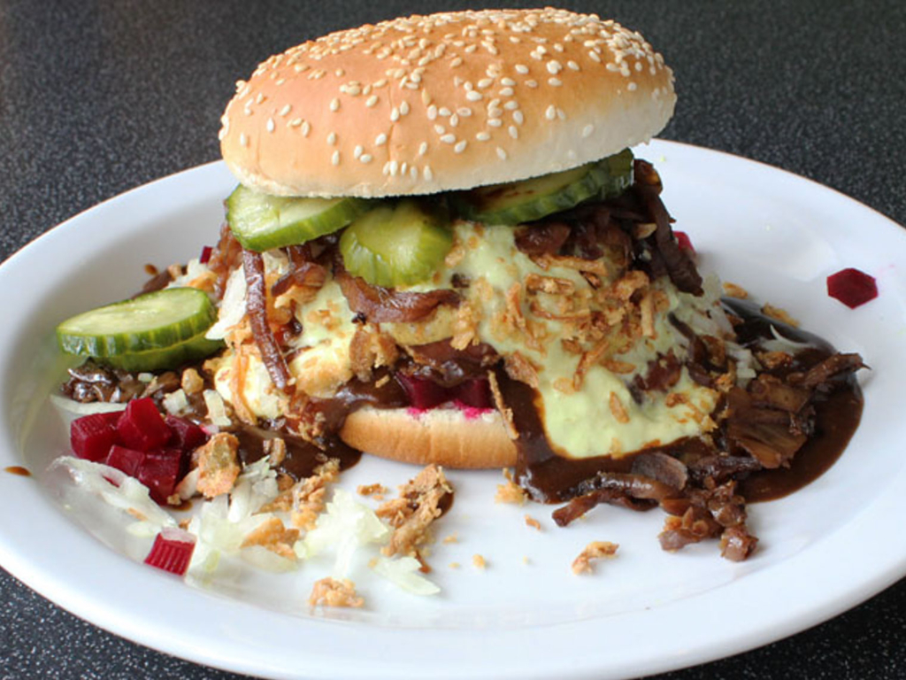 B&oslash;fsandwich hos Havnens Perle