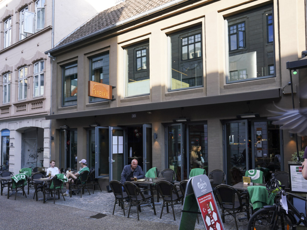 Panenka i Frederiksgade set udefra