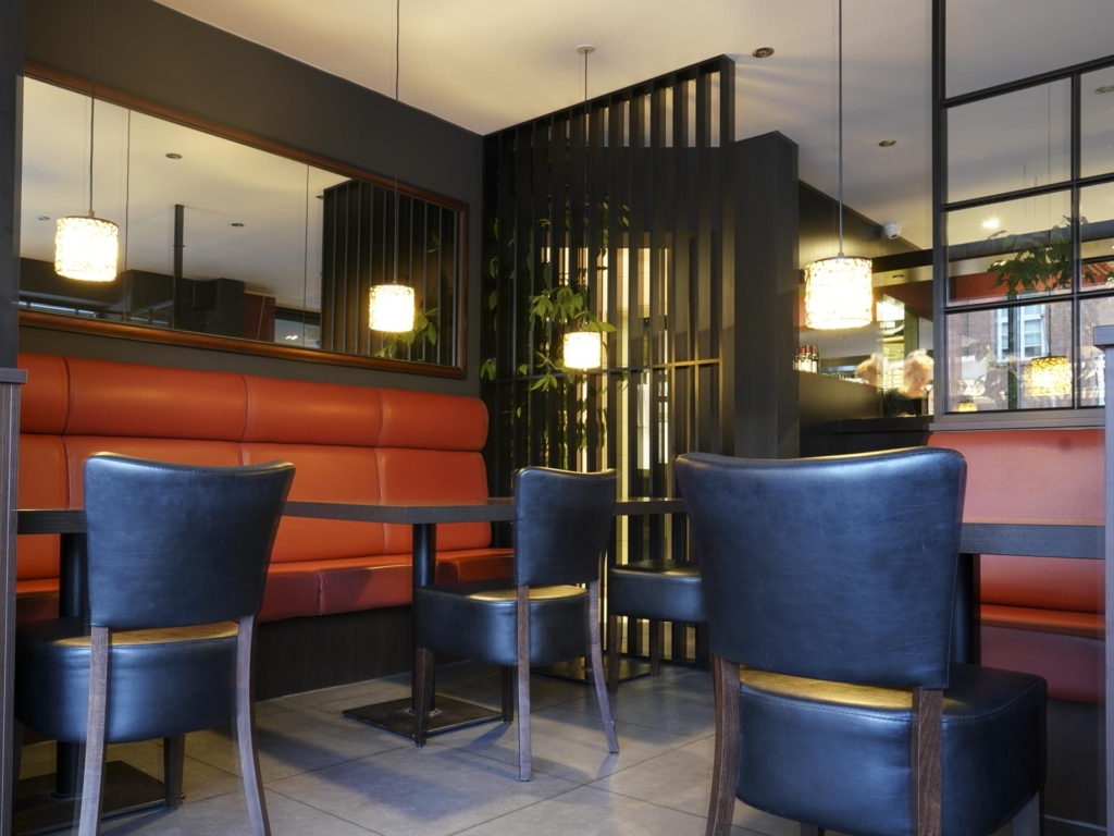 Indretningen hos Markus Pizzeria p&aring; Tr&oslash;jborg