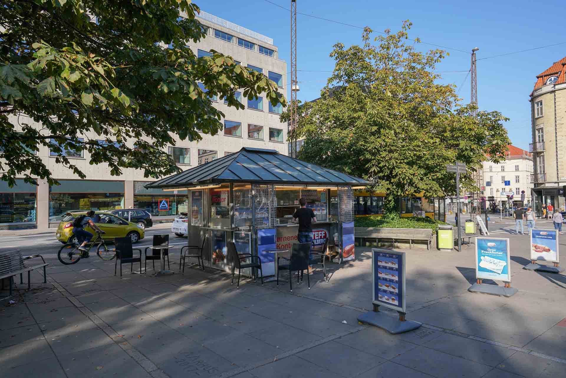 Pølsekiosken på Rådhuspladsen i Aarhus