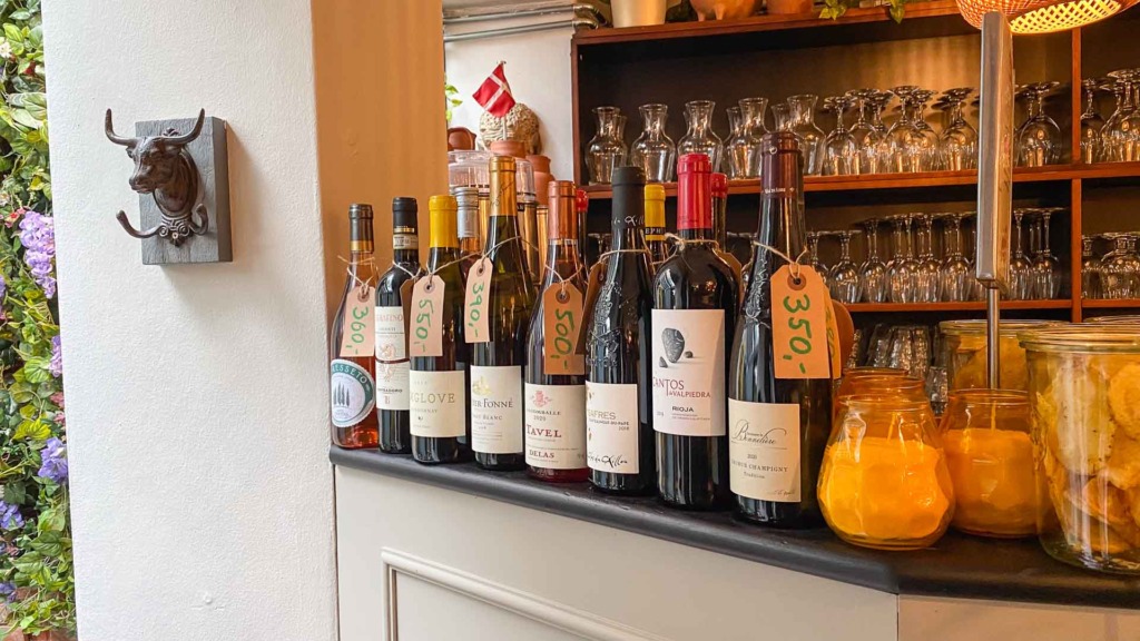 Lidt vinudvalg hos Pizza & Bar by Mefisto