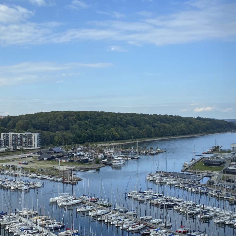 Udsigten fra Tiende på Aarhus &Oslash;