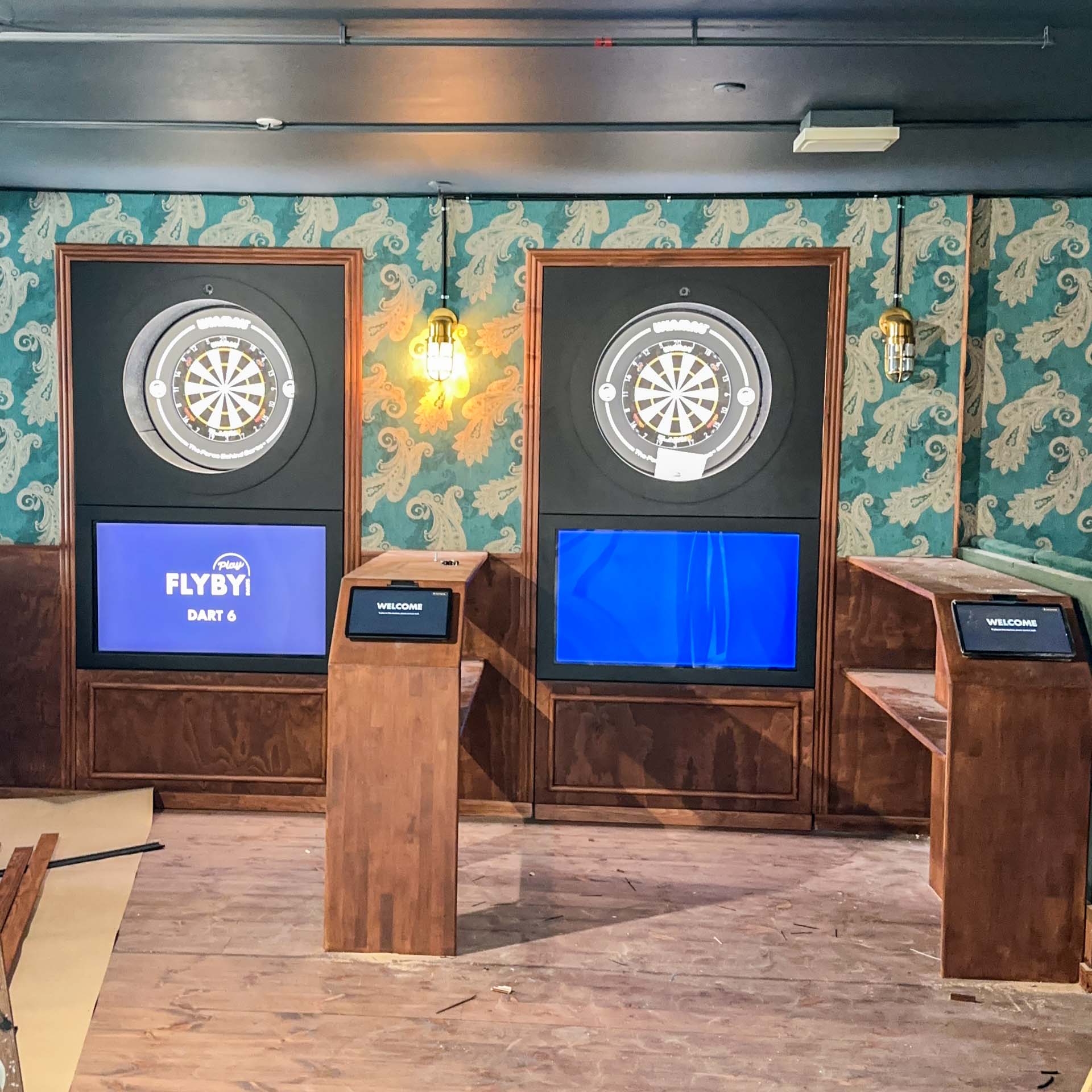 Der er 8 dartbaner hos Roxy Malt Horsens